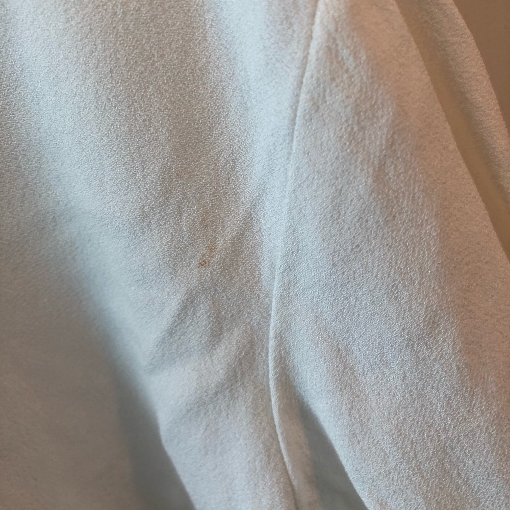 Maje Lorni Crepe V Neck Top In Ecru - Picture 11 of 14